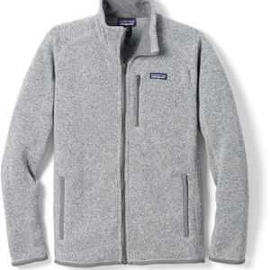 Men's Better Sweater® Fleece Jacket Large. Grey. Full zip